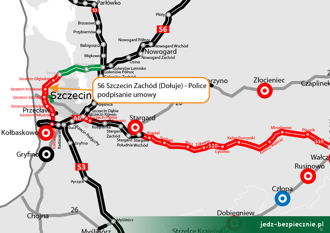 Podpisanie umowy na projekt i budowę S6 Szczecin Dołuje - Police, woj. zachodniopomorskie | Jedź Bezpiecznie